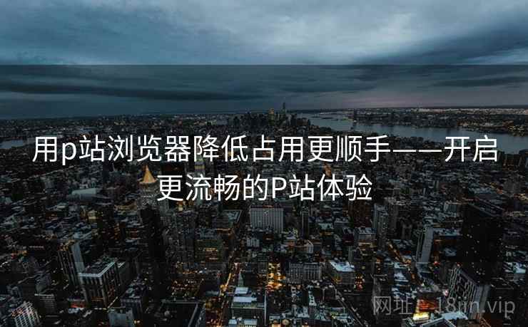 用p站浏览器降低占用更顺手——开启更流畅的P站体验 用p站浏览器降低占用更顺手——开启更流畅的P站体验